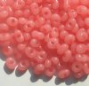 25 grams of 3x7mm Milky Coral Pink Farfalle Seed Beads